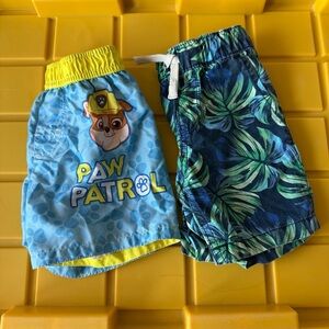 Paw Patrol Swim Truck 18M and Children’s Place Tropical Short 2T  Vacation Pool